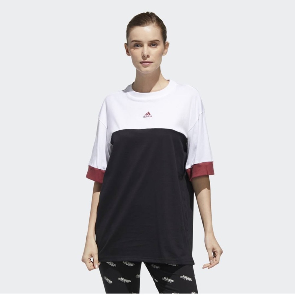 Adidas New Authentic ‘White/Black’ Tee Woman’s Size XLarge
